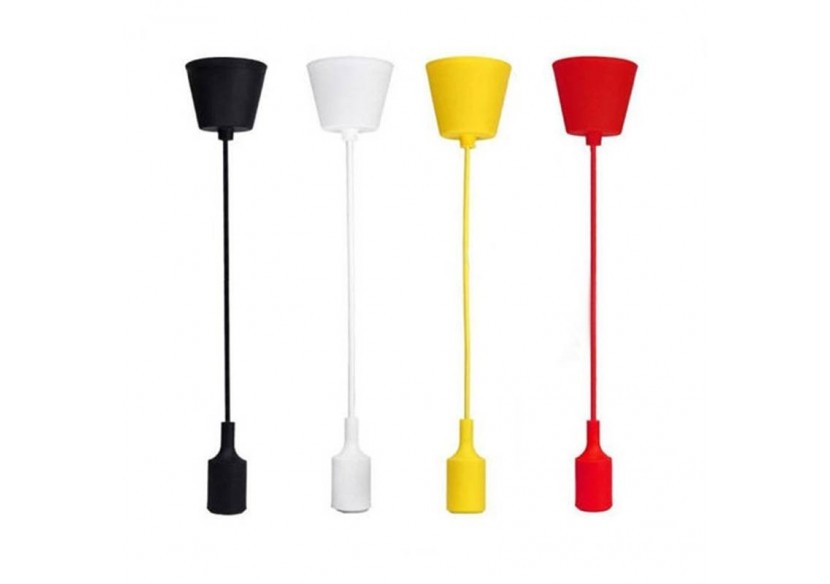 Suspension avec douille en silicone pour ampoule E27 - LS1001-B - Barcelona LED