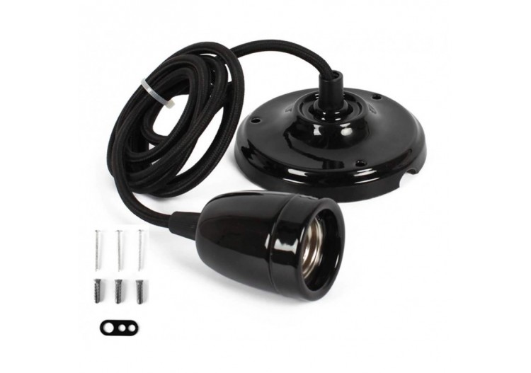 Suspension douille E27 céramique - LV122-N - Barcelona LED