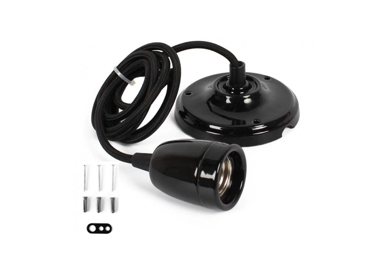 Suspension douille E27 céramique - LV122-N - Barcelona LED