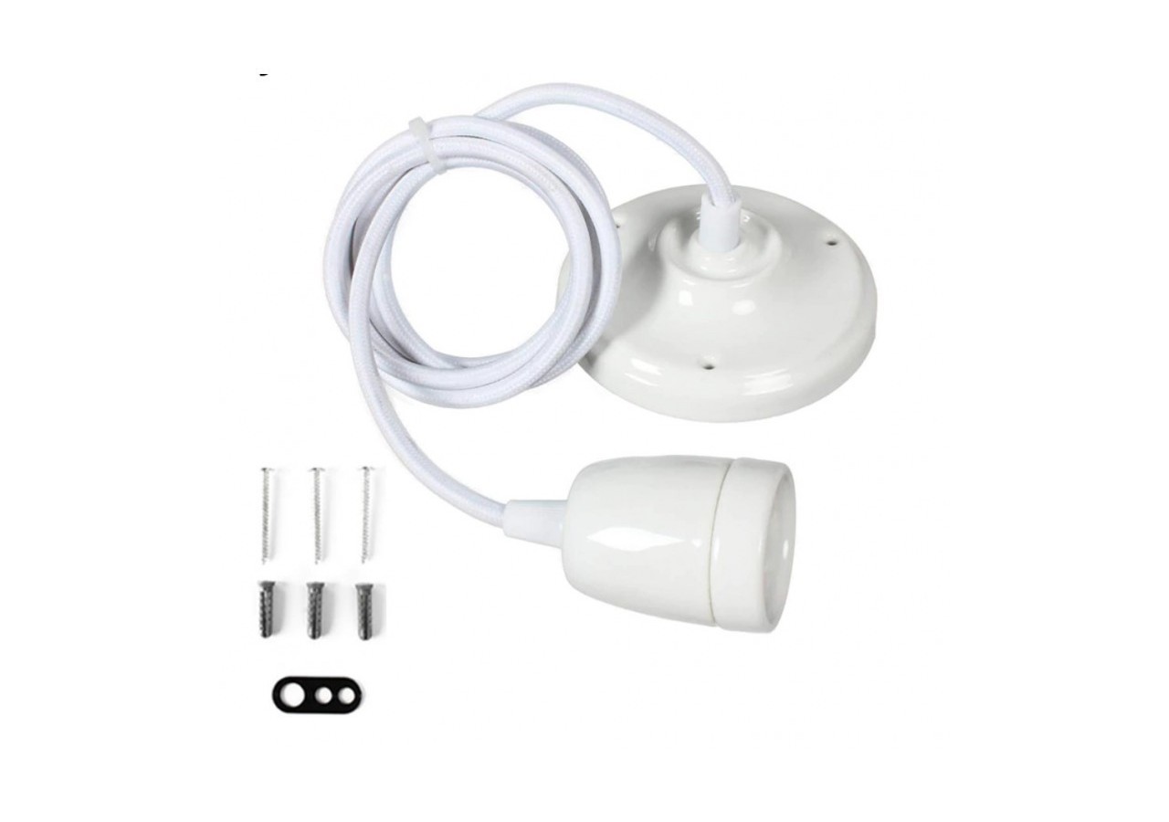 Suspension douille E27 céramique - LV122-B - Barcelona LED