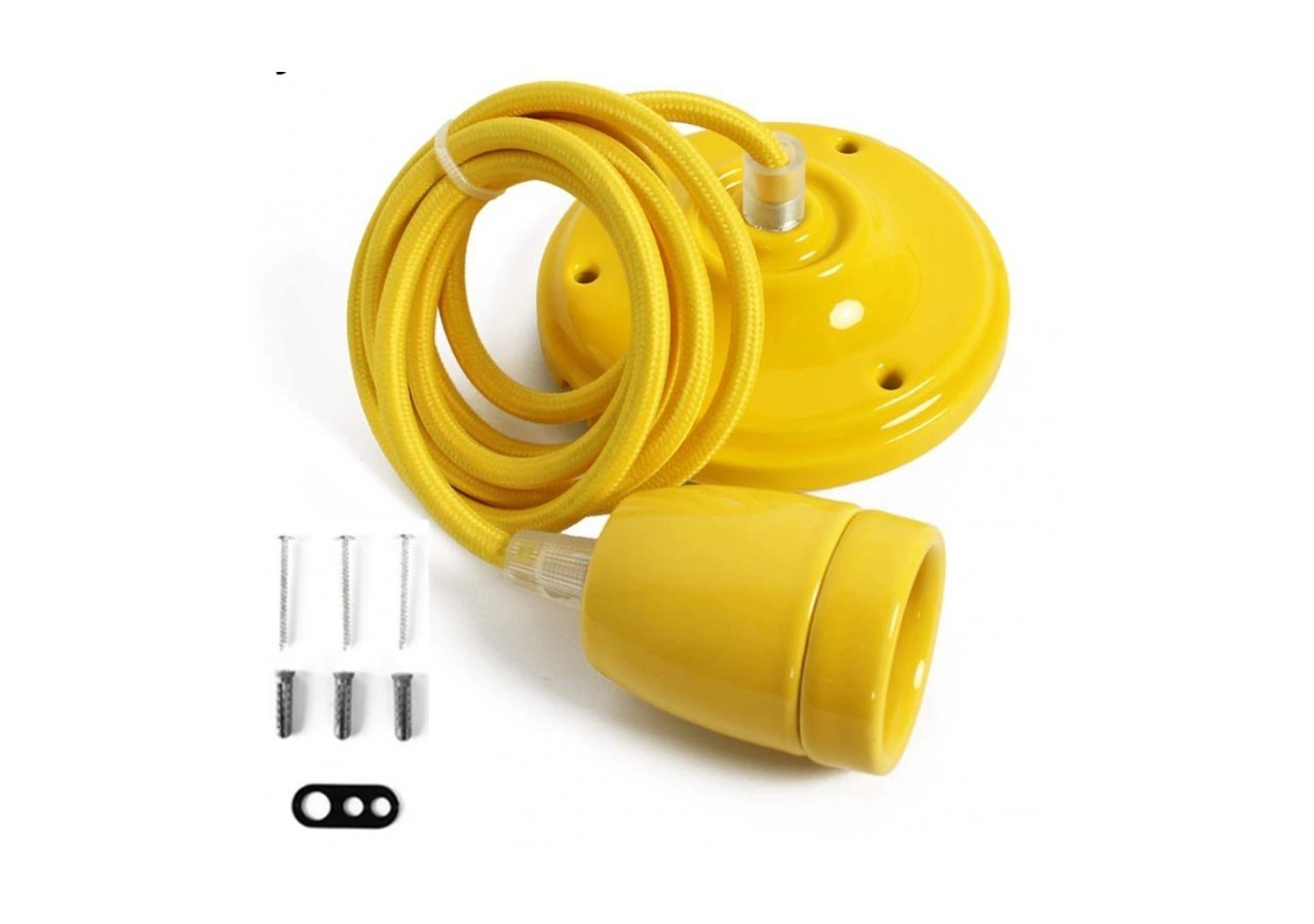 Suspension douille E27 céramique - LV122-AM - Barcelona LED