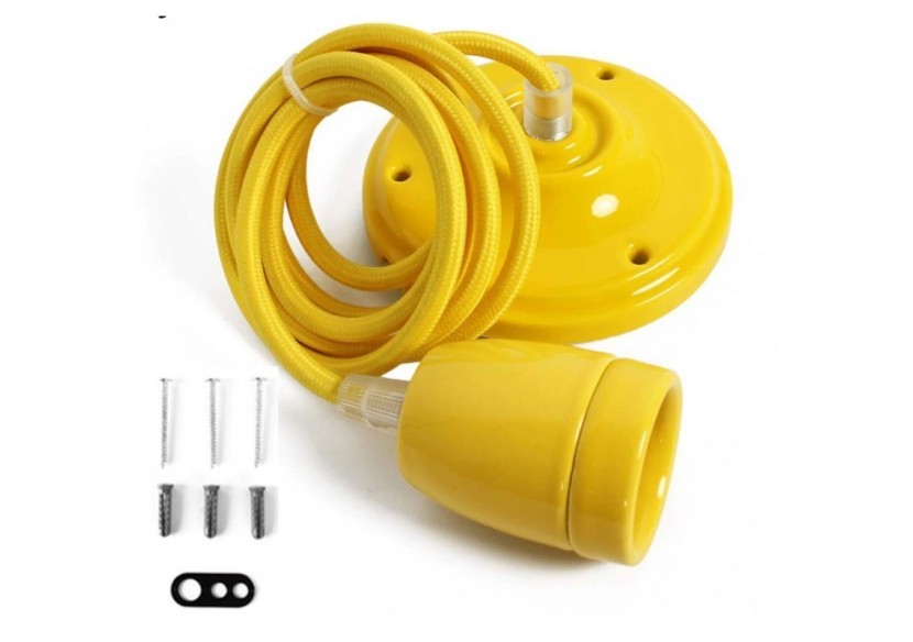 Suspension douille E27 céramique - LV122-AM - Barcelona LED