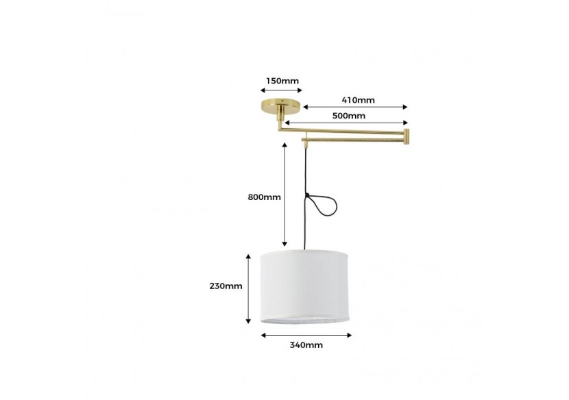 Suspension avec bras articulé "Neck" E27 - L3013-DO - Barcelona LED
