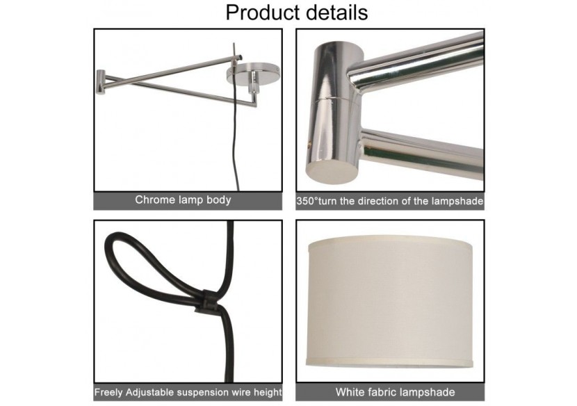 Suspension avec bras articulé "Neck" E27 - L3013-C - Barcelona LED