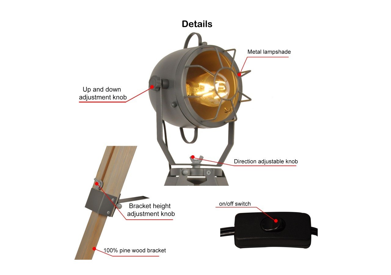 Lampe sur pied "Tachicom" - LV410-G - Barcelona LED