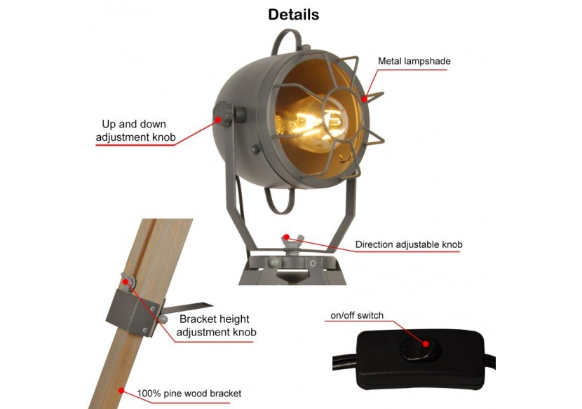 Lampe sur pied "Tachicom" - LV410-G - Barcelona LED
