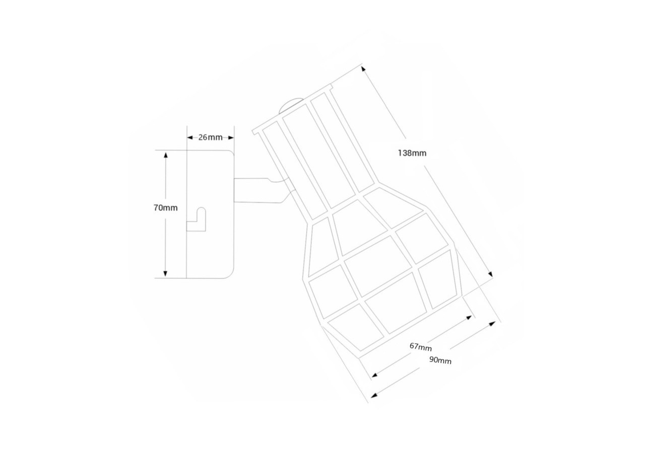 Applique murale "Azor" E14 - L110-N-1 - Barcelona LED