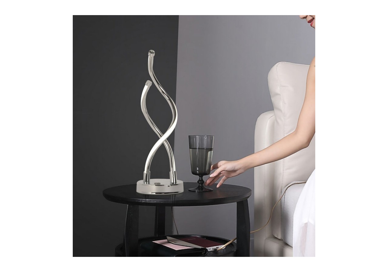 Lampe à poser LED "HELIX-T" 8W Dimmable - L3025-M-BN - Barcelona LED