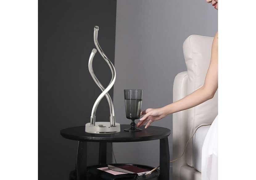 Lampe à poser LED "HELIX-T" 8W Dimmable - L3025-M-BN - Barcelona LED