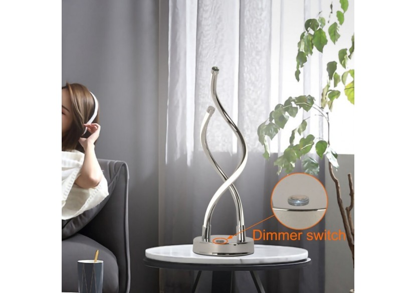 Lampe à poser LED "HELIX-T" 8W Dimmable - L3025-M-BN - Barcelona LED