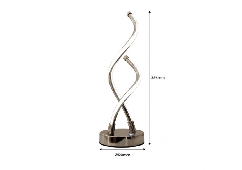 Lampe à poser LED "HELIX-T" 8W Dimmable - L3025-M-BN - Barcelona LED