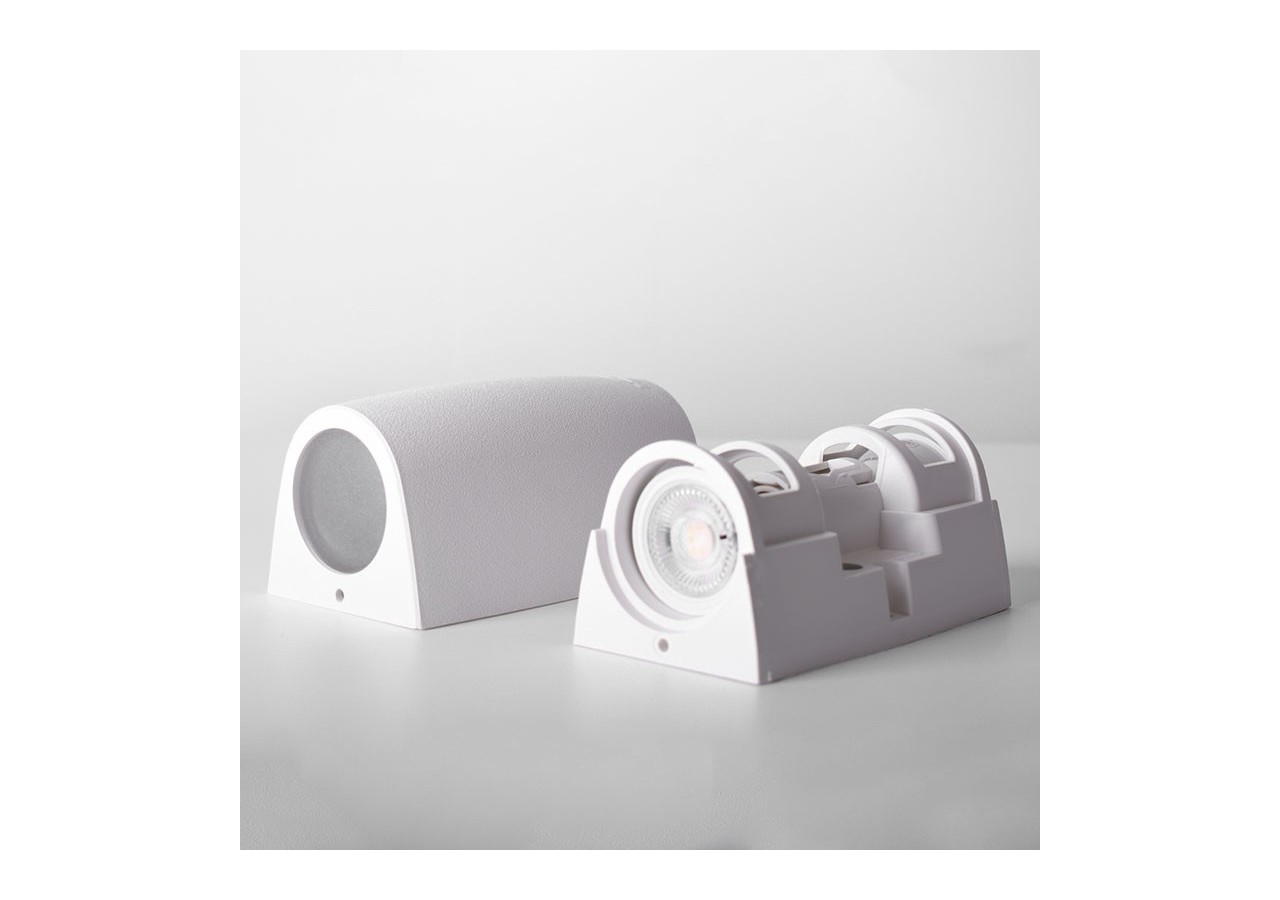 Applique murale Fumagalli "Double Marta" CCT GU10 2 x 4,5W IP55 - 2A4.000.000.WXU2K - Barcelona LED