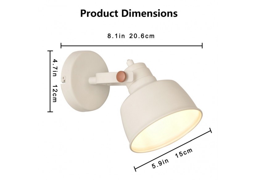 Applique murale orientable en métal "Kukka" - LN4003-G - Barcelona LED