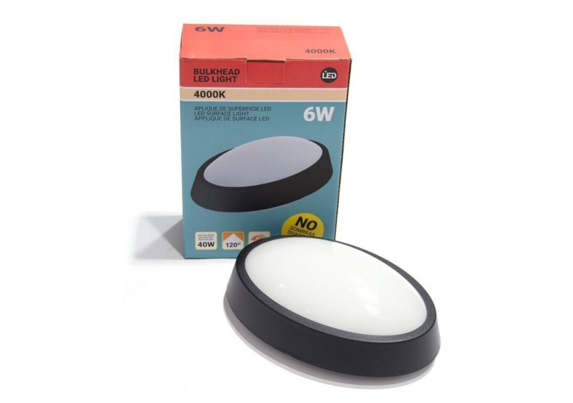 Applique LED 6W 420lm 4000K IP64 - B1712-N-BN - Barcelona LED