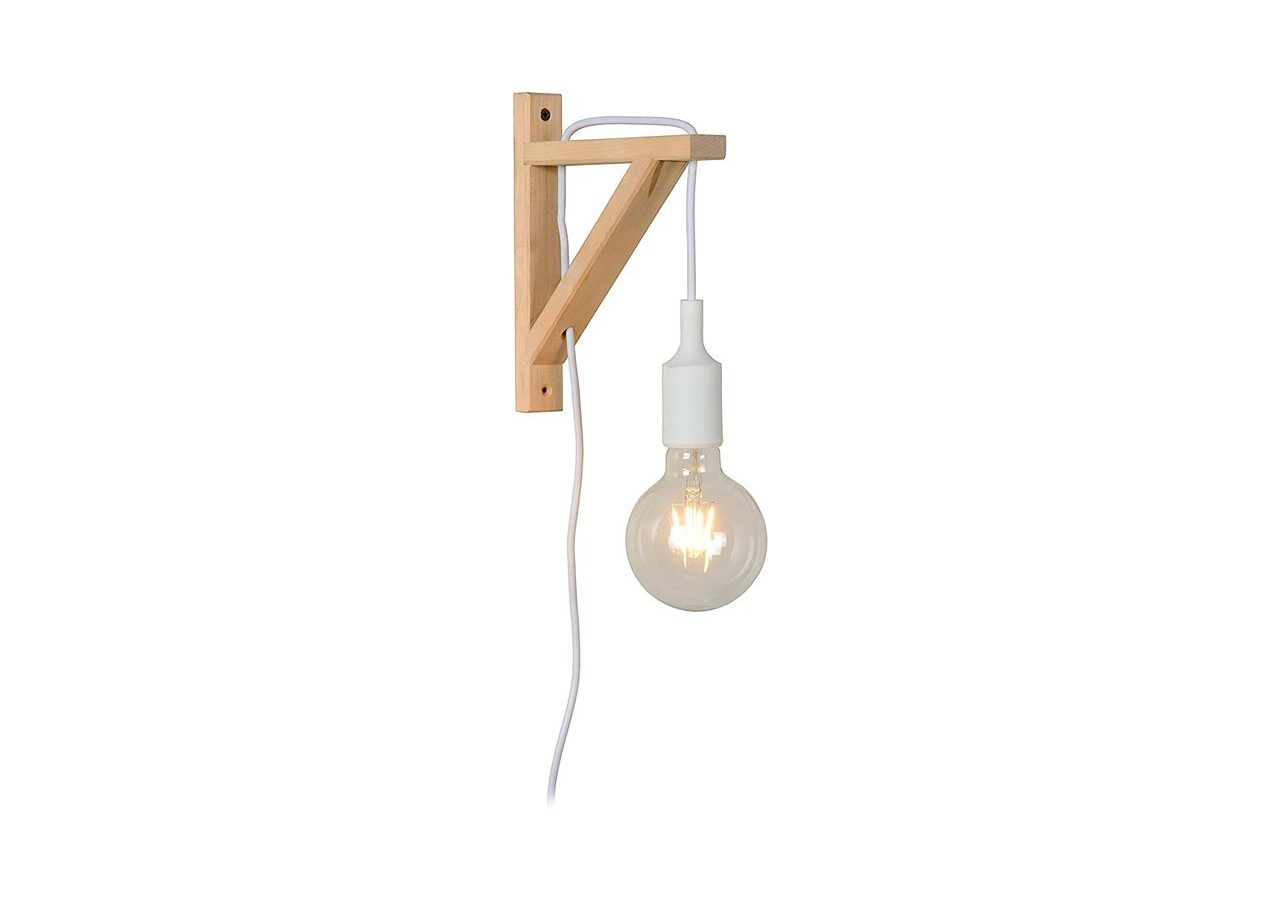 Applique scandinave murale "YOJO"-Cadre en bois et suspension en silicone - LN123-B - Barcelona LED