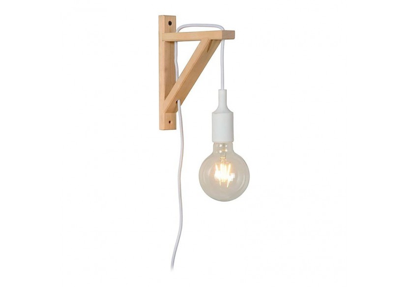 Applique scandinave murale "YOJO"-Cadre en bois et suspension en silicone - LN123-B - Barcelona LED