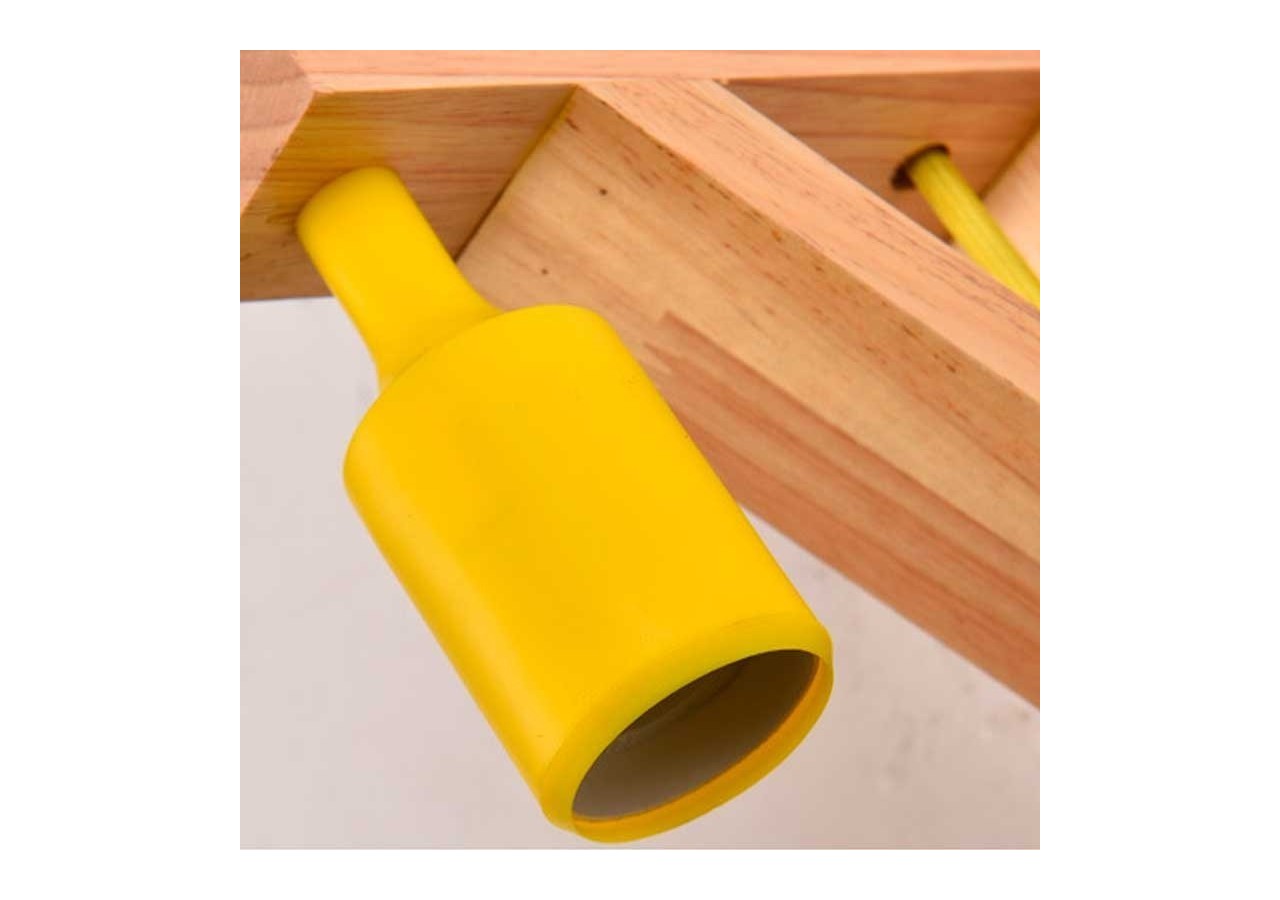 Applique scandinave murale "YOJO"-Cadre en bois et suspension en silicone - LN123-AM - Barcelona LED