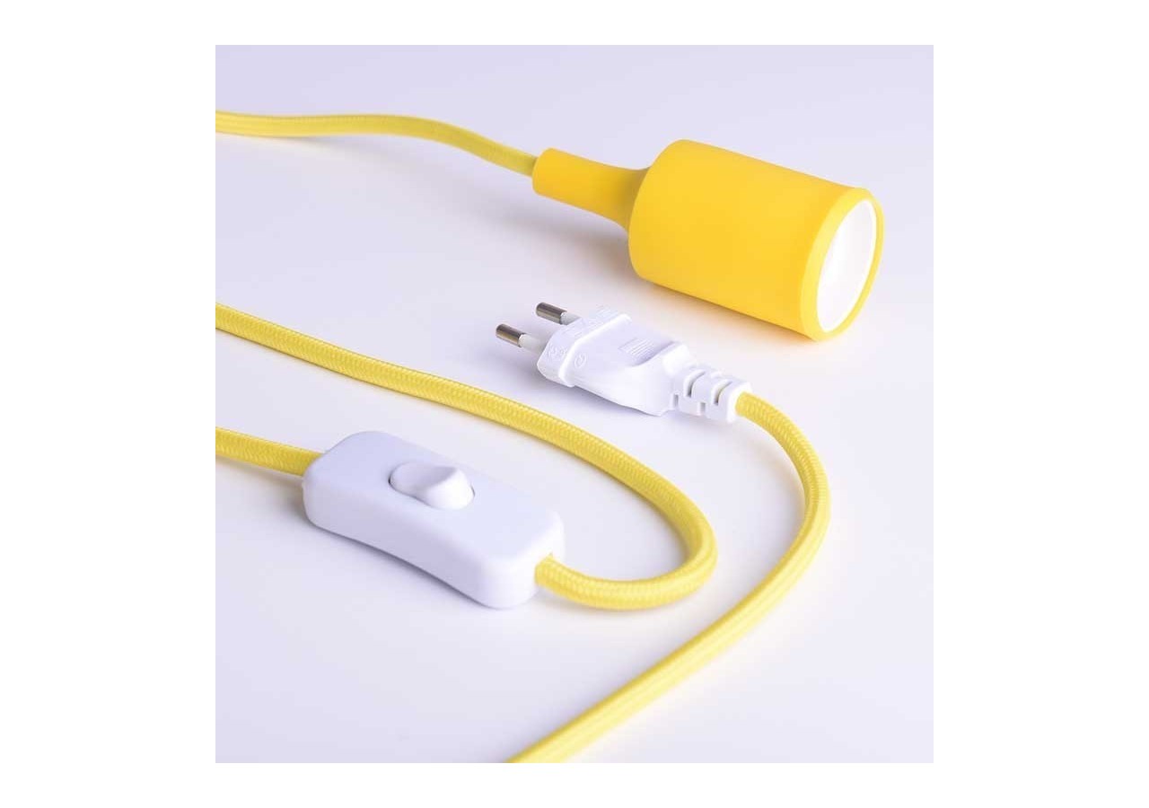 Applique scandinave murale "YOJO"-Cadre en bois et suspension en silicone - LN123-AM - Barcelona LED