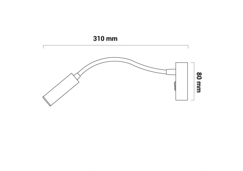 Liseuse LED "Hale" 3W - LN1510-N - Barcelona LED