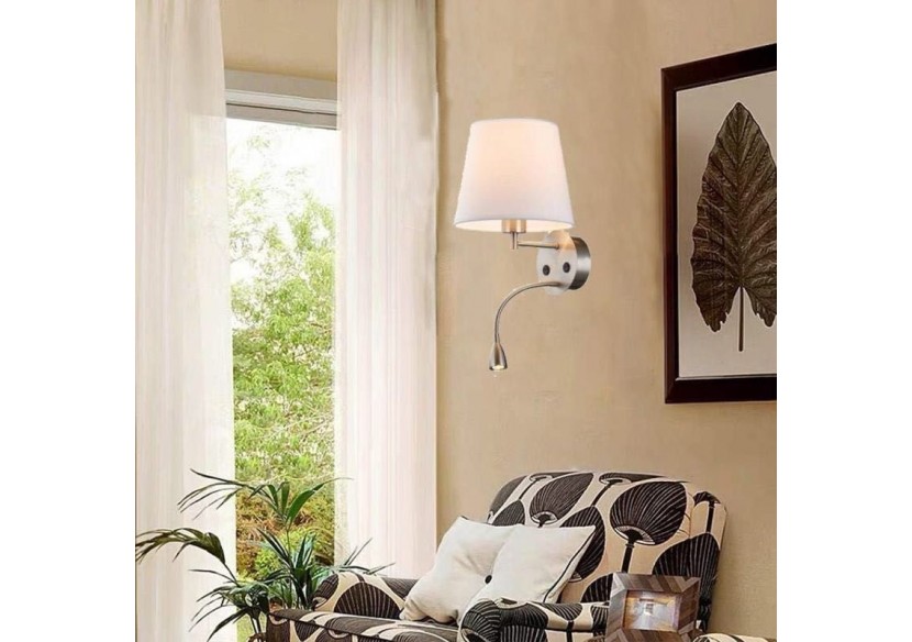 Applique murale "PAIR" E27 avec liseuse LED 3W - L3022-P1 - Barcelona LED