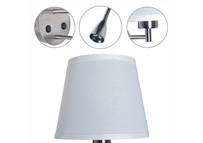 Applique murale "PAIR" E27 avec liseuse LED 3W - L3022-P1 - Barcelona LED