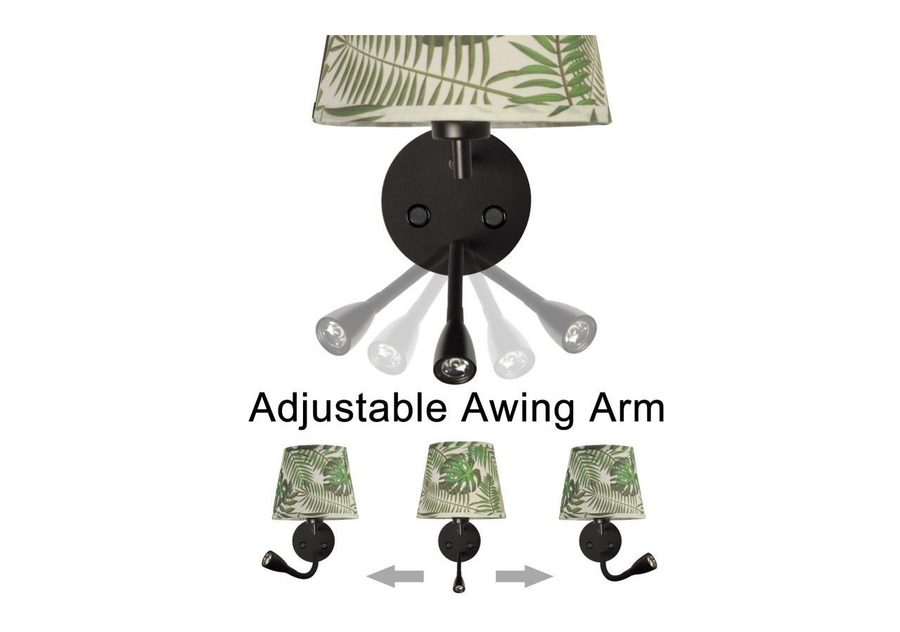 Applique murale "PAIR" E27 avec liseuse LED 3W - L3022-V1 - Barcelona LED