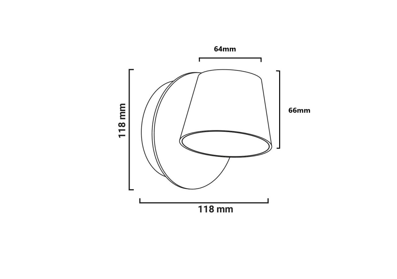 Applique murale LED 6W "Kop" - LN1540-1N - Barcelona LED