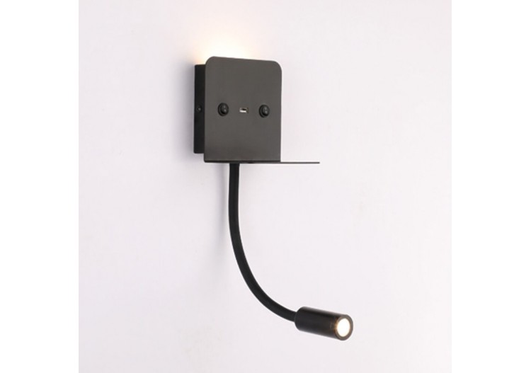 Applique murale + liseuse led "Slange" 3W avec port usb - LN1510-N-USB1 - Barcelona LED
