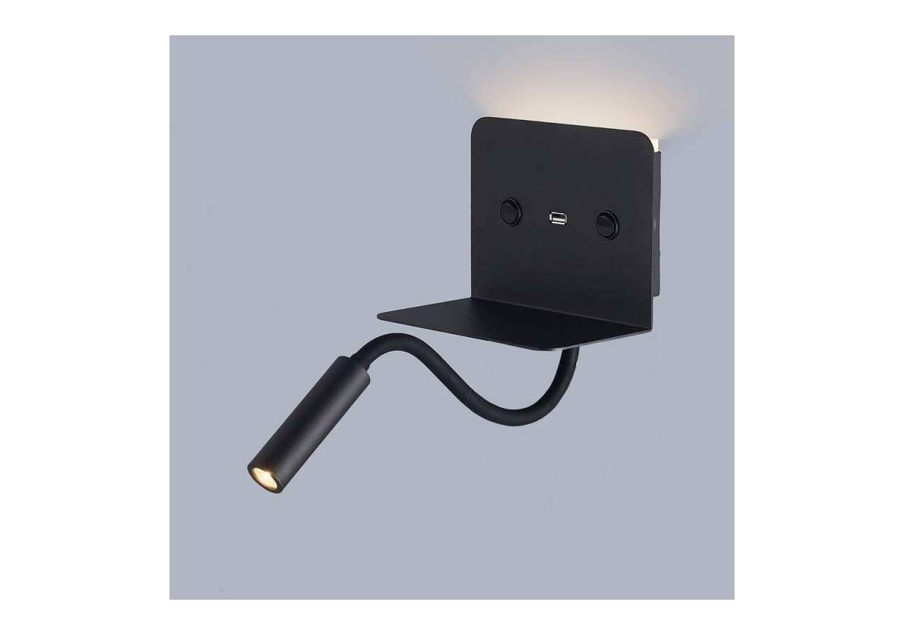 Applique murale + liseuse led "Slange" 3W avec port usb - LN1510-N-USB1 - Barcelona LED