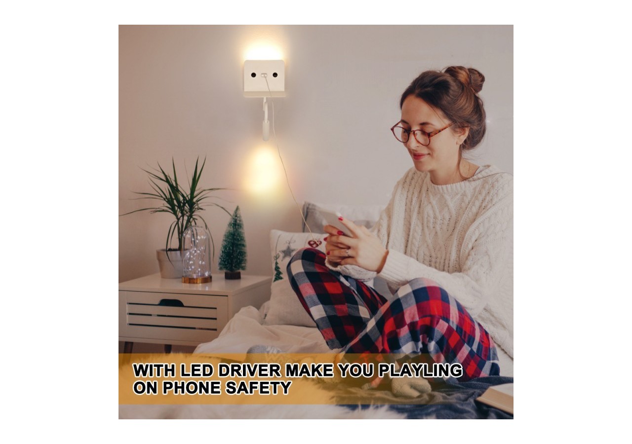 Applique murale + liseuse led "Slange" 3W avec port usb - LN1510-B-USB1 - Barcelona LED