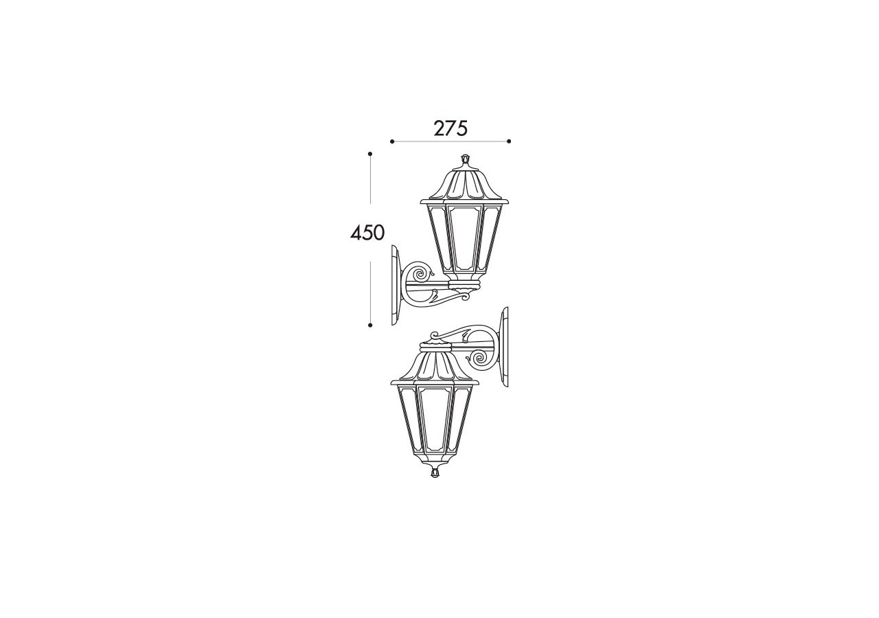 Lanterne murale Fumagalli Bisso Anna E27 IP55 - E22.131.000.WYE27 - Barcelona LED