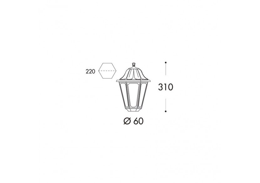 Lanterne sur pied "Mikrolot/Anna" E27 IP55 - E22.110.000.AYE27 - Barcelona LED Lanterne sur pied "Mikrolot/Anna" E27 IP55 - E22.110.000.AYE27 - Barcelona LED