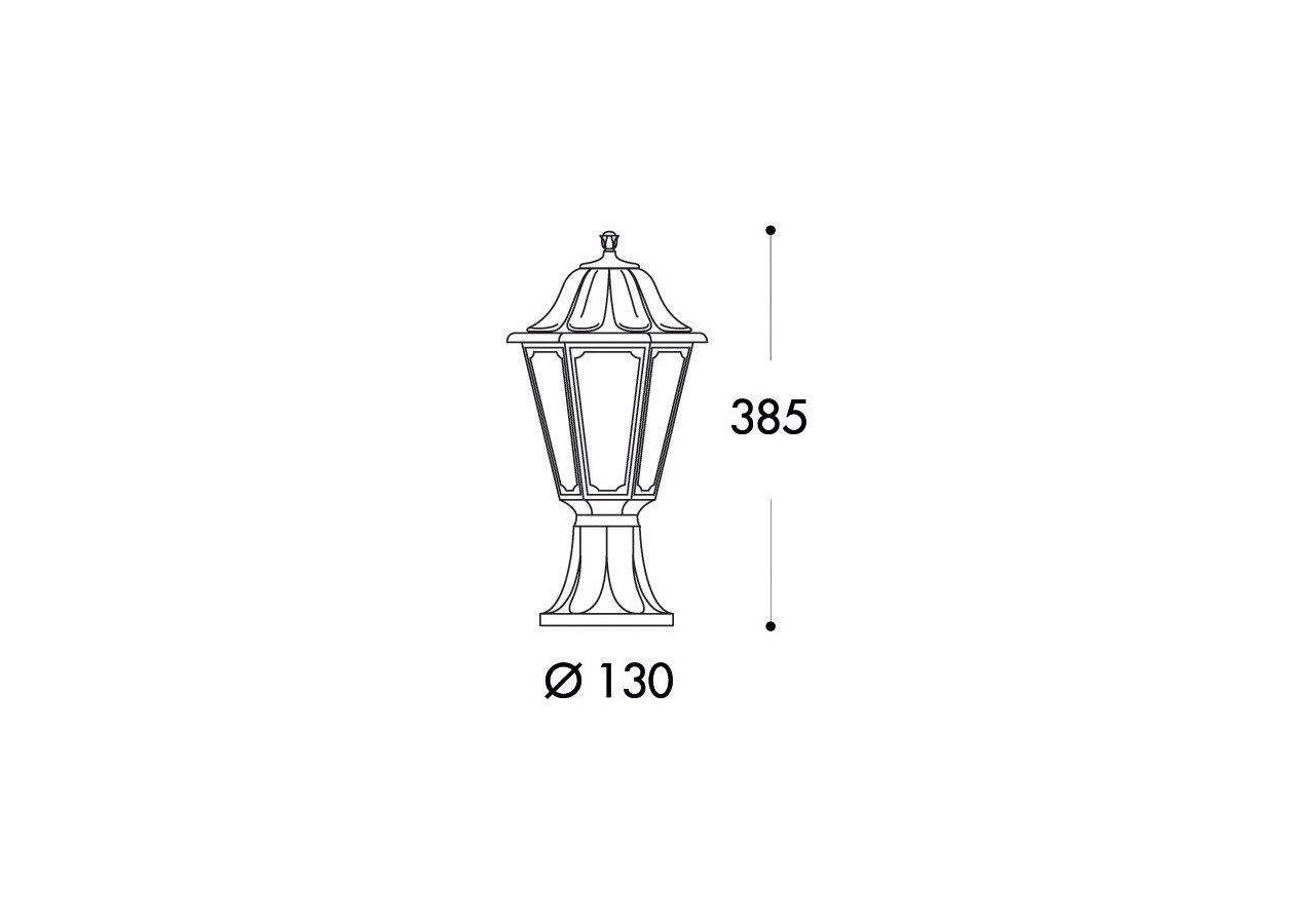 Lanterne sur pied "Mikrolot/Anna" E27 IP55 - E22.110.000.AYE27 - Barcelona LED