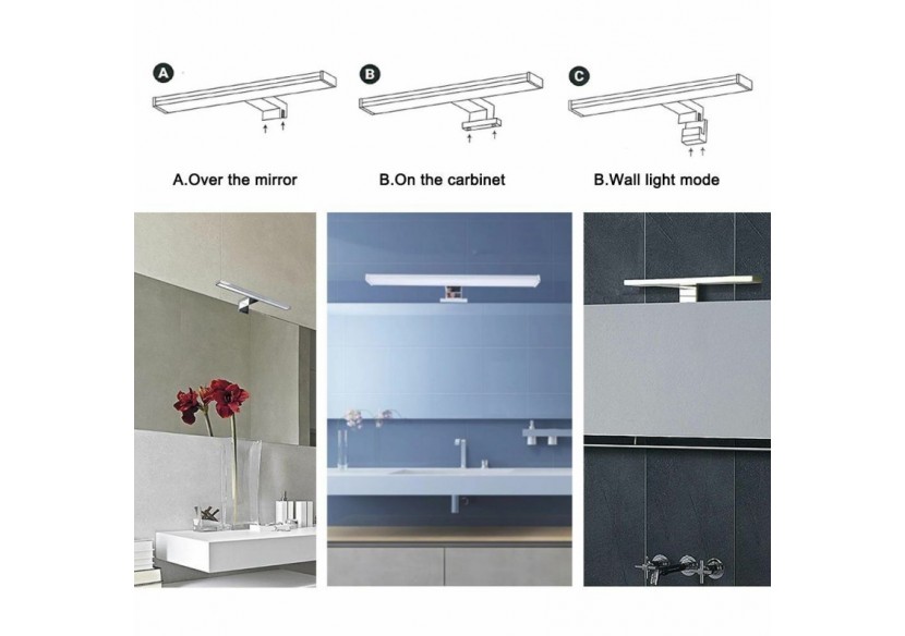 Applique LED miroir salle de bain "Line" 8W - LE201-N-BN1 - Barcelona LED