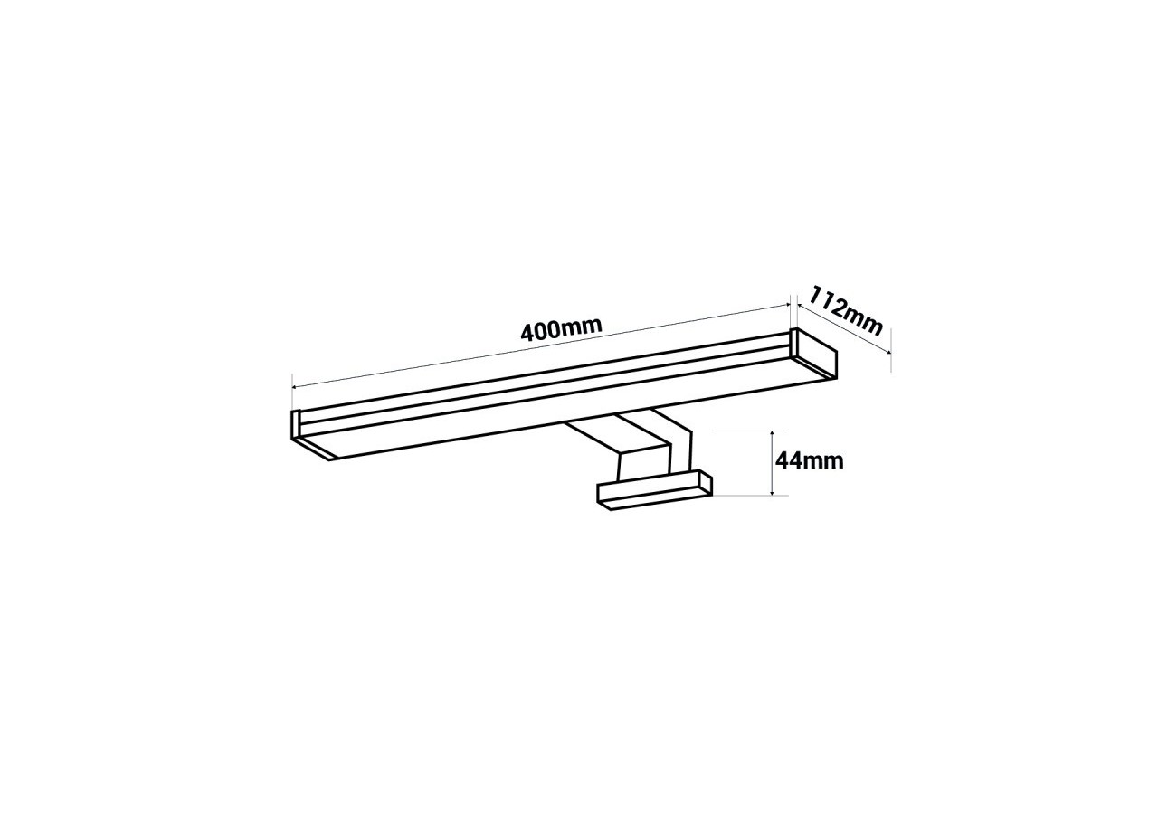 Applique LED miroir salle de bain "Line" 8W - LE201-N-BN1 - Barcelona LED