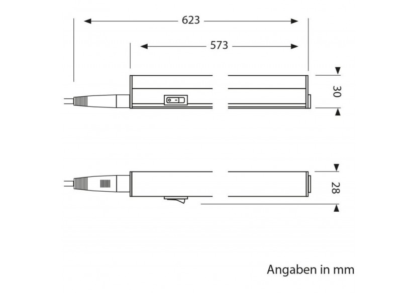 Réglette LED T5 60cm 8W 680lm - B1780-5-60OPBN2 - Barcelona LED