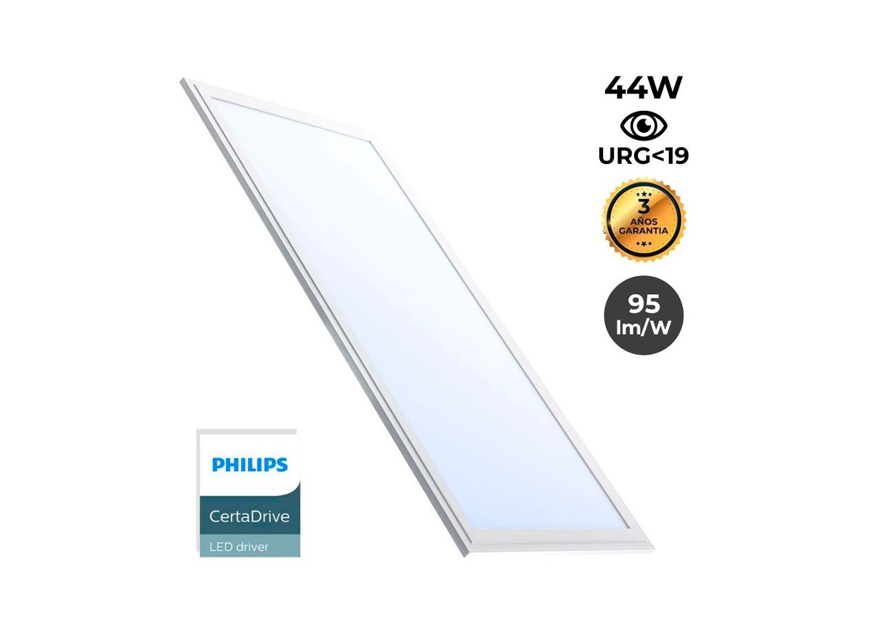 Panneau LED 120x30 extra-plat-Driver Philips-44W-UGR19 - B5236-BF3 - Barcelona LED