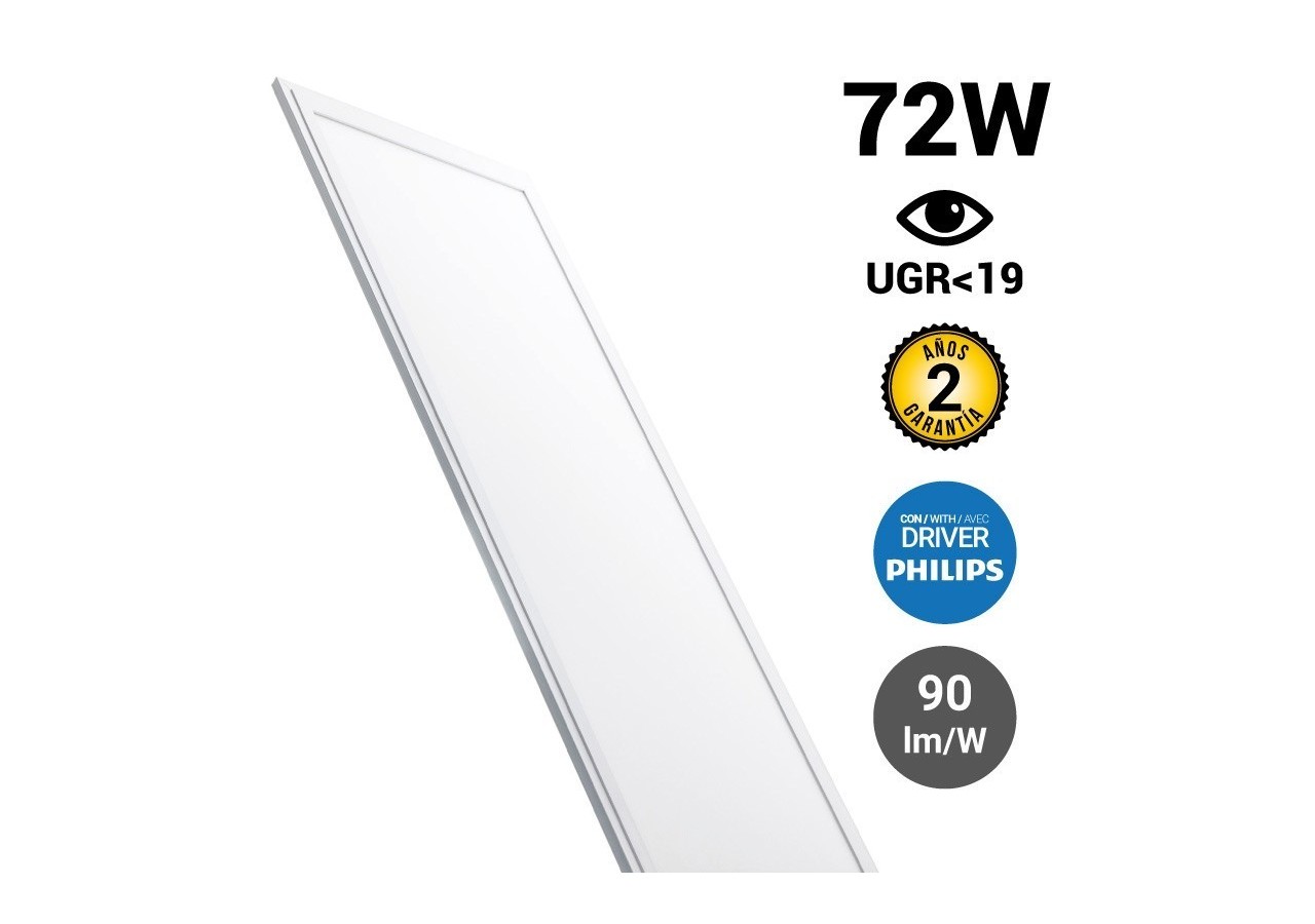 Panneau LED 120x60 extra-plat-Driver PHILIPS-72W-UGR19 - B5234-BF - Barcelona LED