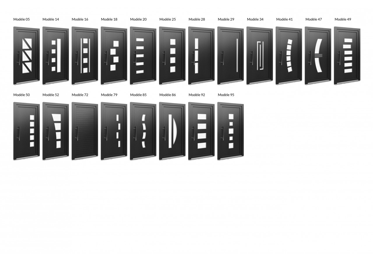 Gamme de portes d'entrée en PVC EkoLine