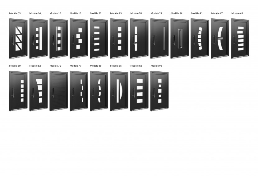 Gamme de portes d'entrée en PVC EkoLine