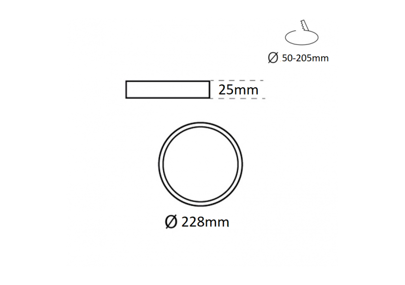 Spot LED encastrable rond-Diamètre de coupe réglable : diamètre 50 à 205 mm-20W - B1278-BF1 - Barcelona LED Spot LED encastrable rond-Diamètre de coupe réglable : diamètre 50 à 205 mm-20W - B1278-BF1 - Barcelona LED