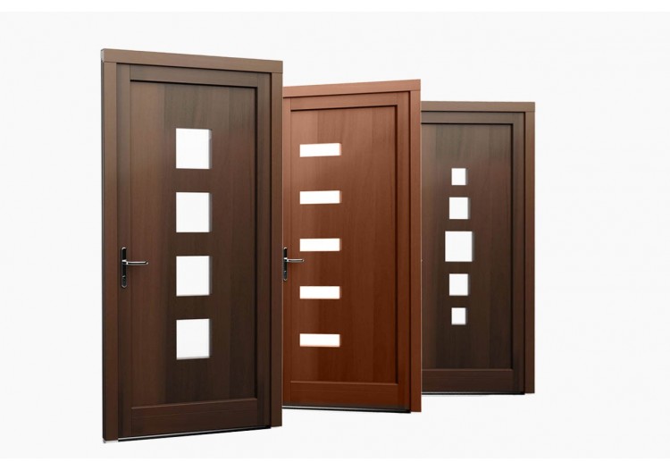 Gamme de portes d'entrée en Bois WoodLine