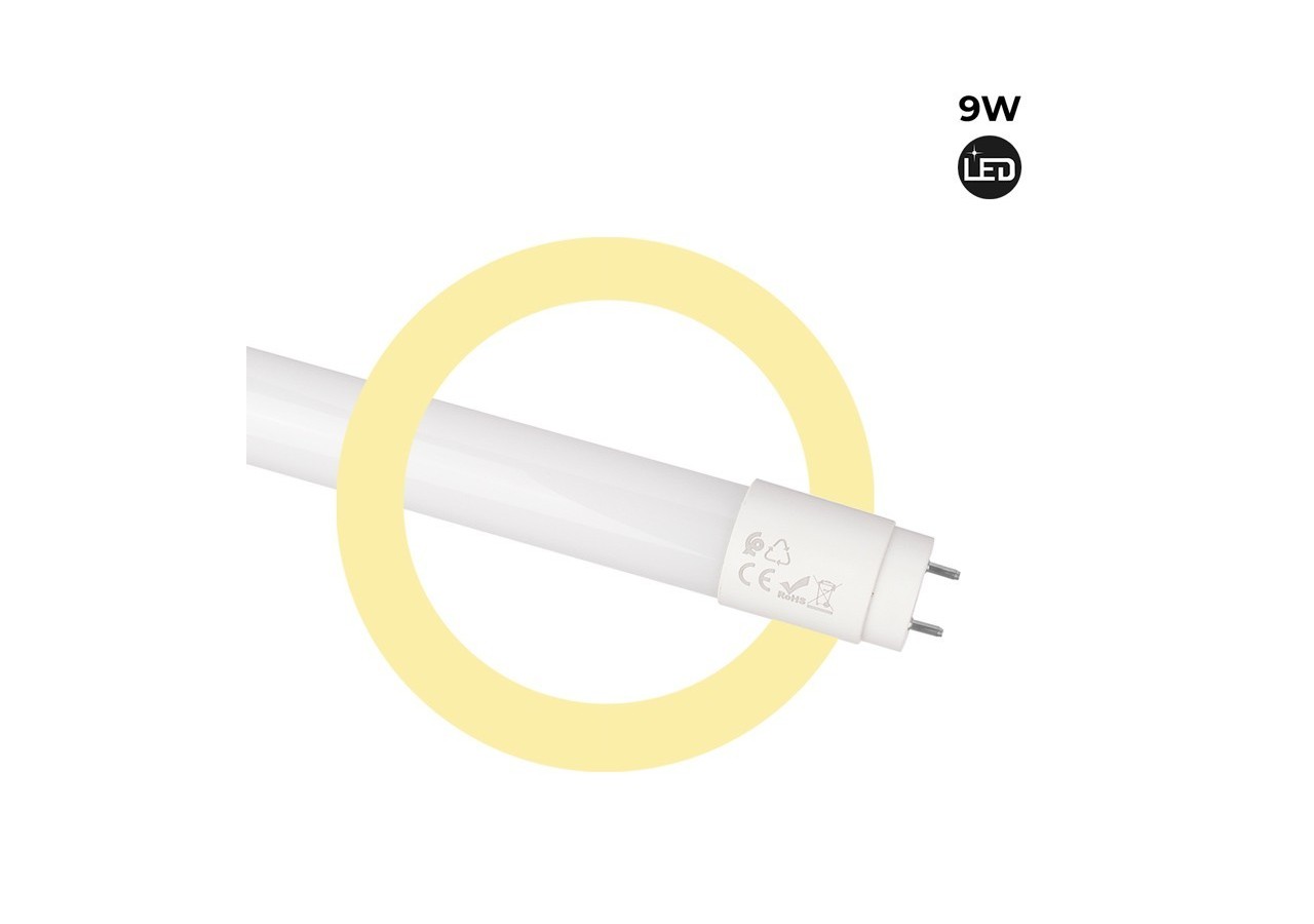 Tube LED T8 9W 600mm en verre 140 LM/W - B4009-5-60BC2 - Barcelona LED