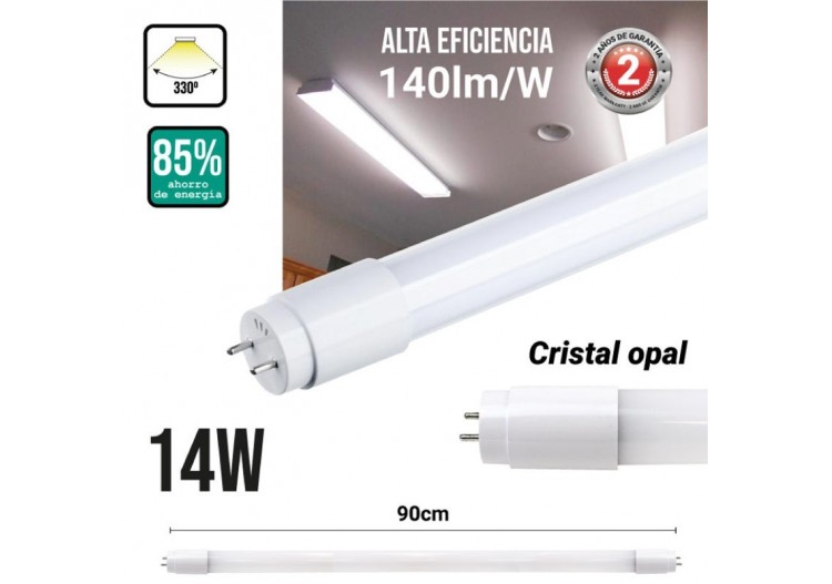 Tube LED T8 14W 900mm en verre 140 LM/W - B4009-3-90-OPBN1 - Barcelona LED 2