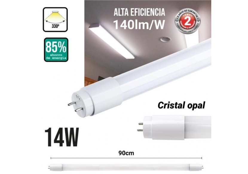 Tube LED T8 14W 900mm en verre 140 LM/W - B4009-3-90-OPBF1 - Barcelona LED