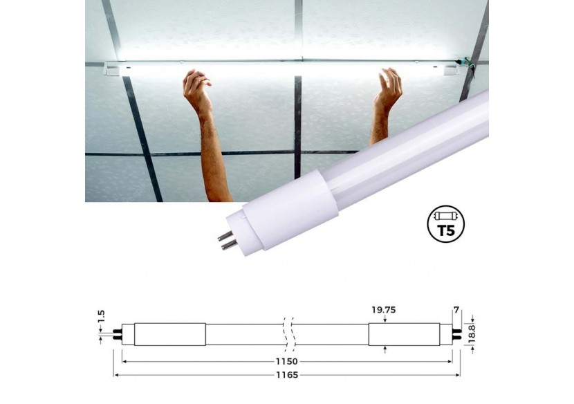 Tube LED T5 16W 116cm - B4029-120BF - Barcelona LED