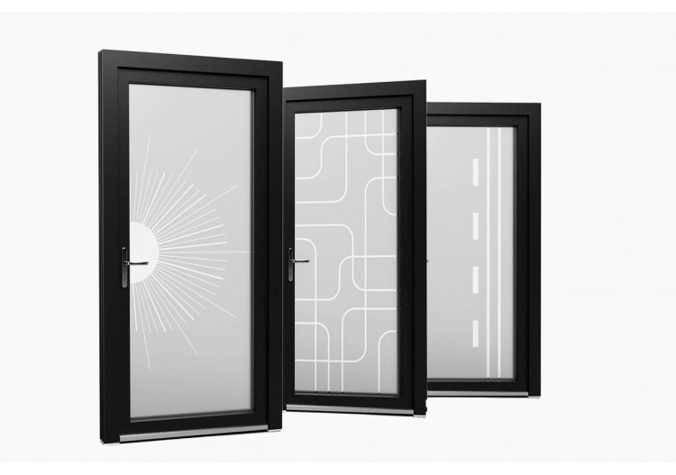 Gamme de portes d'entrée vitrées en PVC