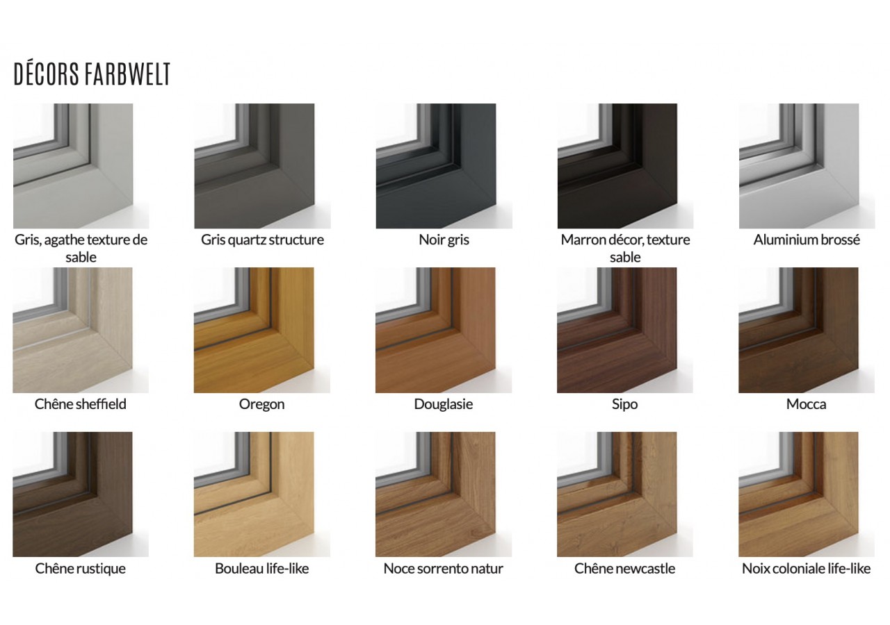 Gamme de portes d'entrée vitrées en PVC