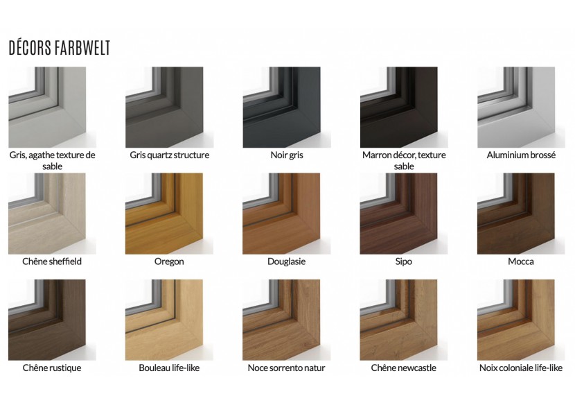 Gamme de portes d'entrée vitrées en PVC