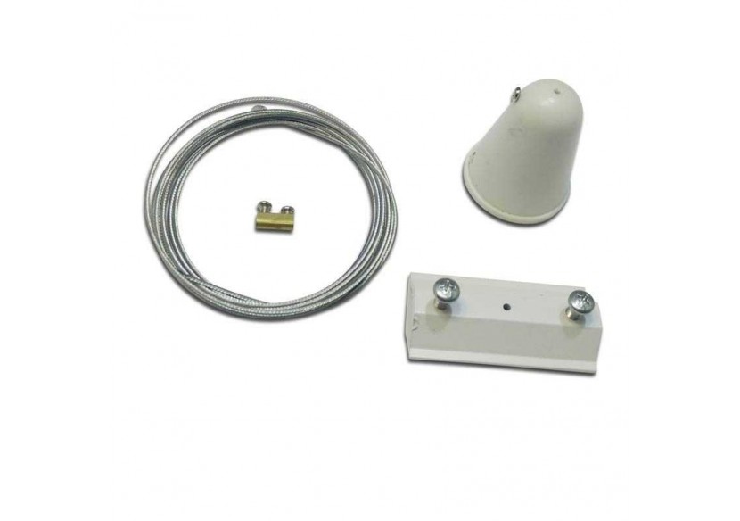 Kit de suspension pour rail monophasé-câble 1,5m (1u.) - BTM-GB08-N - Barcelona LED Kit de suspension pour rail monophasé-câble 1,5m (1u.) - BTM-GB08-N - Barcelona LED